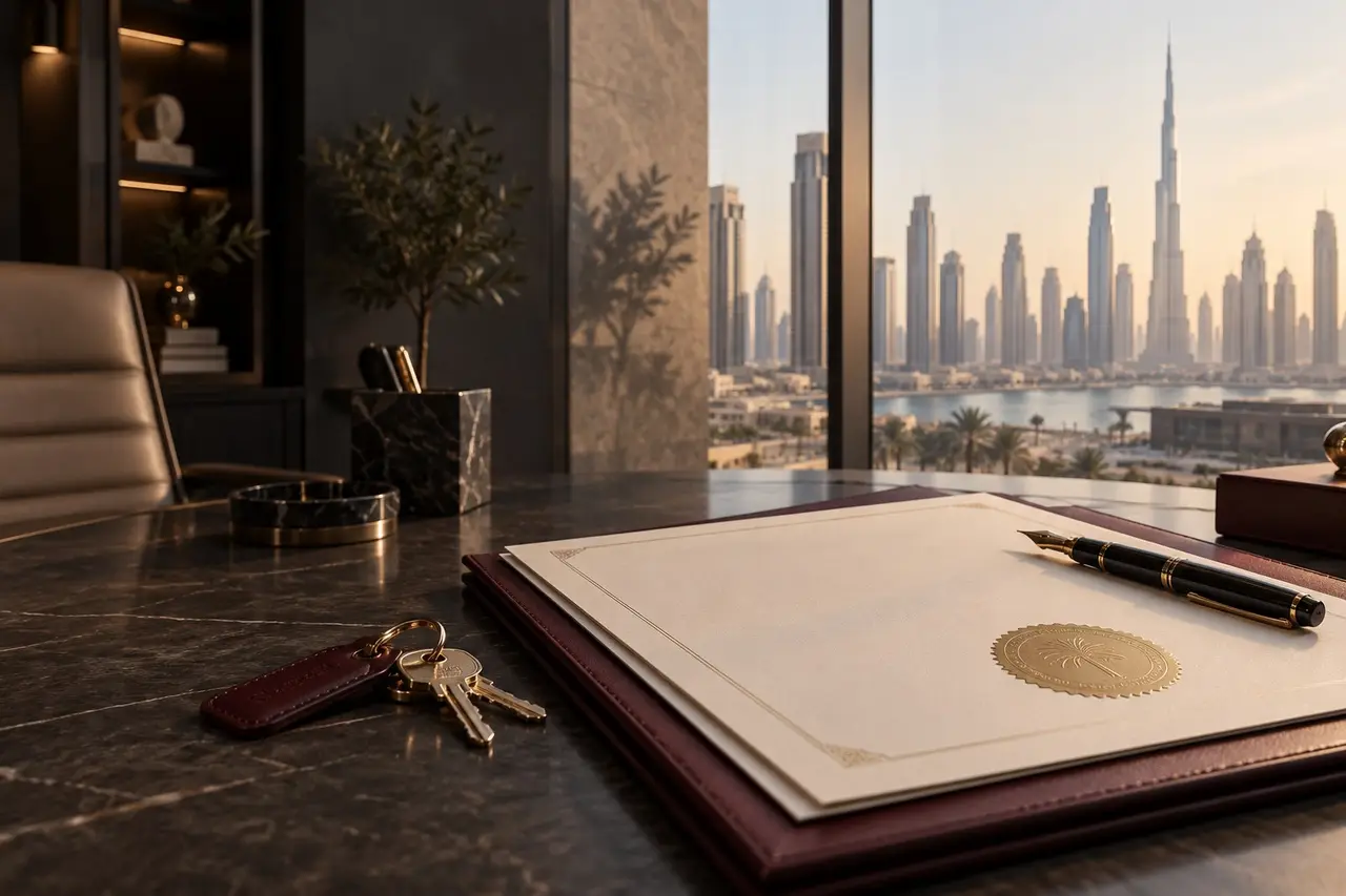 Business licence dossier, seal and premises keys