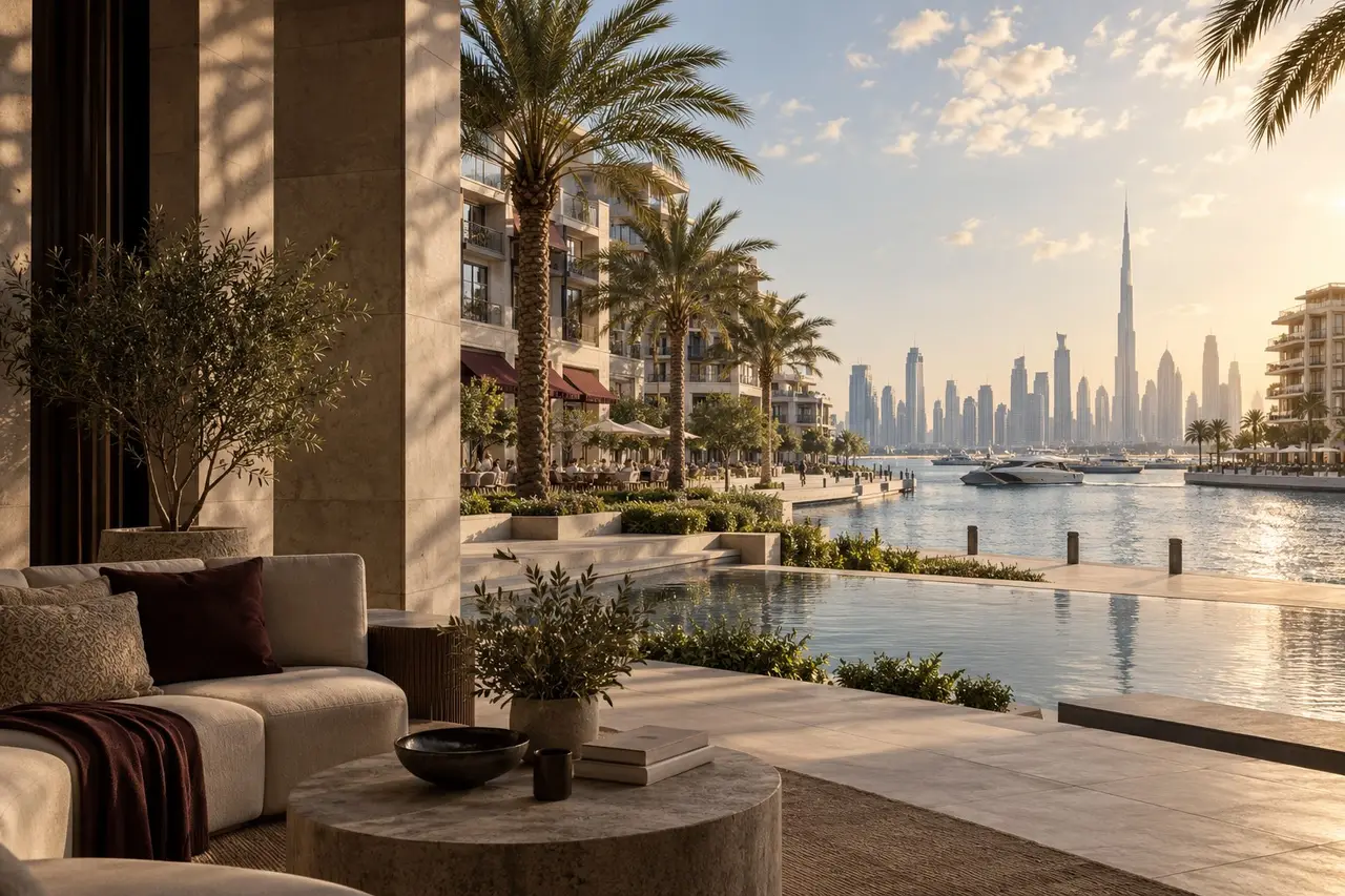 Contemporary waterfront property development in the UAE